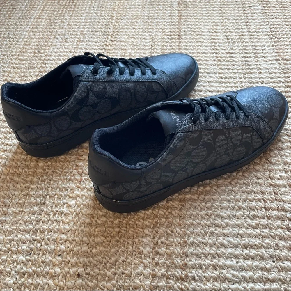 Coach Sneakers Clip Signature Low Top Charcoal Black G4949 Men’s Size 11 New - Picture 5 of 13